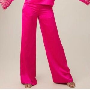 Trina Turk Vibrant Pink Wide Leg Pants
